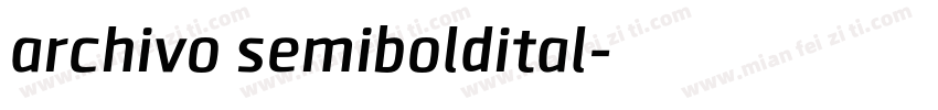 archivo semiboldital字体转换